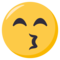 Kissing Face With Smiling Eyes emoji on Emojione